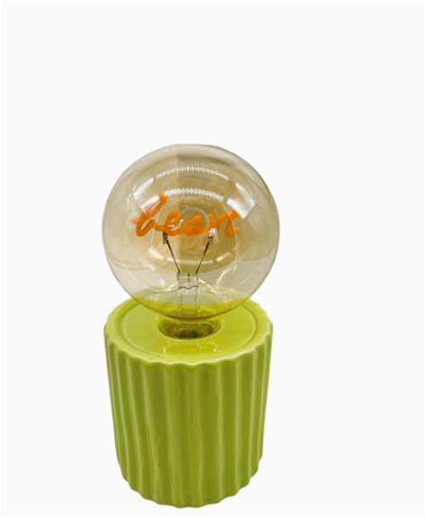 Lampada Verde Con Scritta Smile Ella Bomboniere