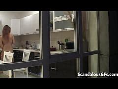 Watching My Neighbour S Naked Sexy Girlfriend Goofing Around In The Kitchen Xxx Videos Porno