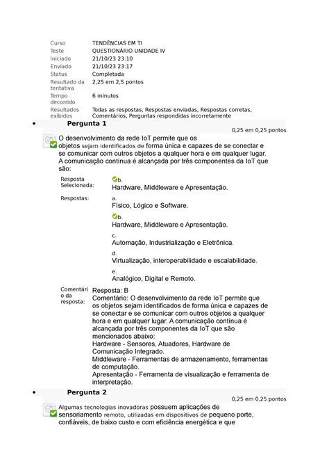 Question Rio Tend Ncias Em Ti Unidade Iv Ava Unip Curso Tend Ncias Em