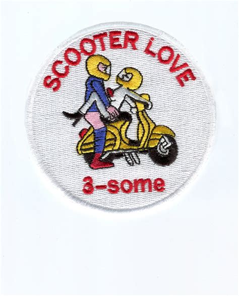 Vintage Style Scooter Patch Scooter Love Mod Badge 9cm 35 Inch Iron On Or Hook Back Etsy