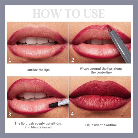 Nude Lip Liner Creamy Set Pc Vegan Cruelty Free Matte Pencils With Brush Precise Define