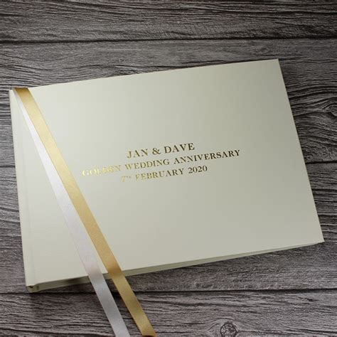 Anniversary Photo Album Gold Wedding 60th Bespoke Album Company