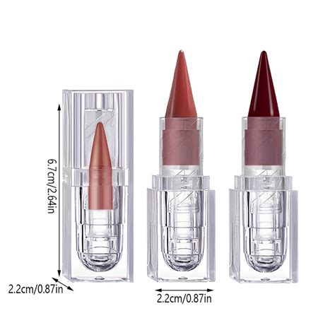 Delineador Labial Em Bastão De Gelo 2 1 Batom Nude Fosco À Prova D água De Longa Duração