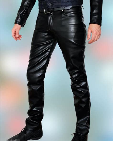 Mens Leather Genuine Lamb Skin Sheep Leather Party Pants Real Etsy