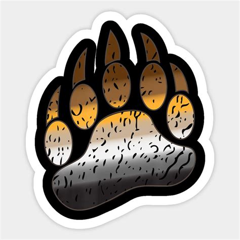 Gay Bear Paw Pride Distressed By Cashewfoolhardy Gay Bear Bear Paws Bear Pride