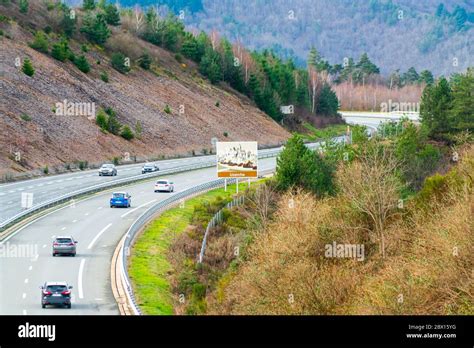 Highway A89 Uzerche France 2nd January 2020 Cars On The Higway From