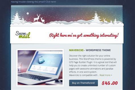 Free Christmas Email Template – HTML Version | GT3 Themes