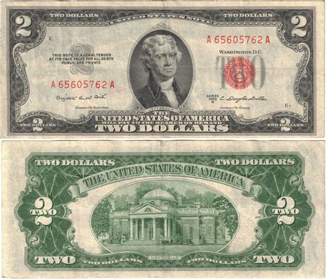 Two Dollar Bill Series 1953B - 2 of 3 | Dollar, Coin collecting books