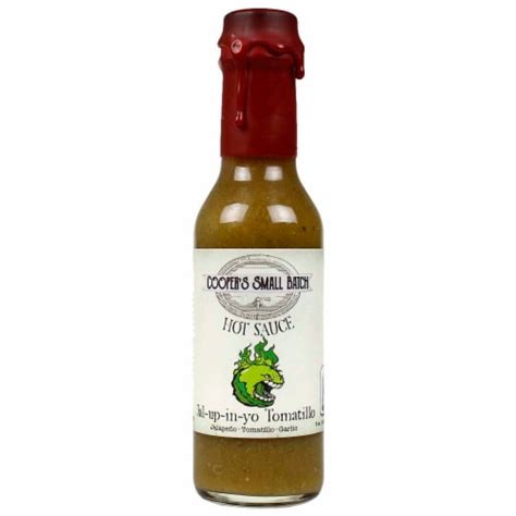 Jal Up In Yo Tomatillo Mild Jalapeno Hot Sauce Cooper S Small Batch Oz Bottle Each Kroger