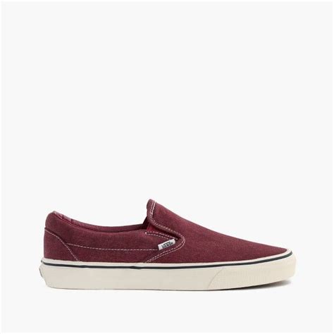 Vans For J Crew Washed Canvas Classic Slip On Sneakers J Crew