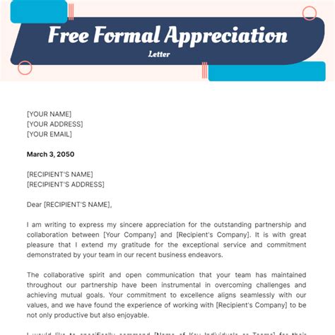 FREE Appreciation Letter Templates & Examples - Edit Online & Download