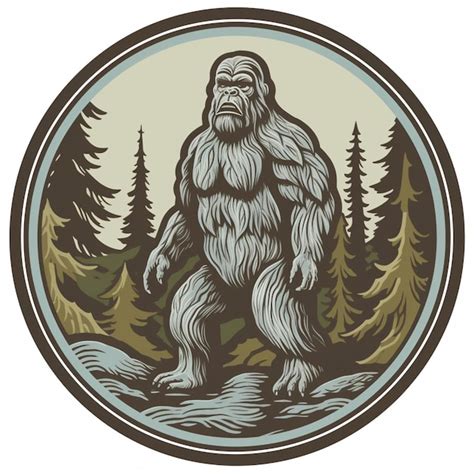 Premium Ai Image A Close Up Of A Bigfoot Standing In A Forest