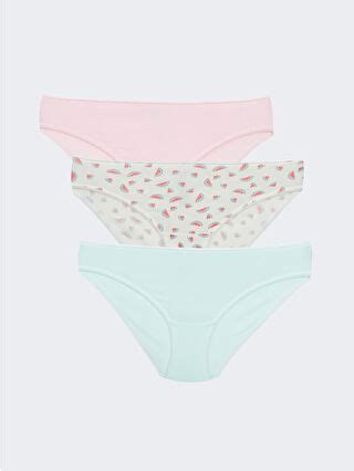 Patterned Bikini Briefs Pack S JC Z LRA LC Waikiki