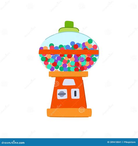 Container Bubblegum Machine Cartoon Vector Illustration 289418861