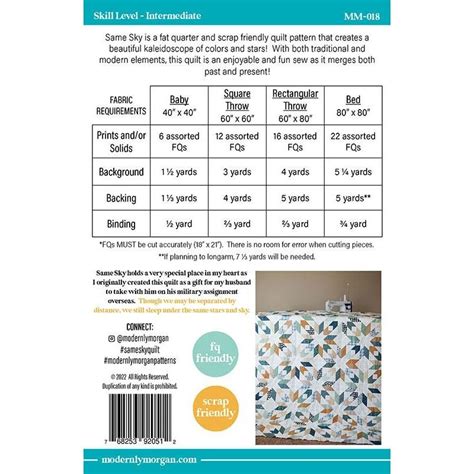 Same Sky Quilt Pattern Modernly Morgan Sku Mm 018 Stash Fabrics