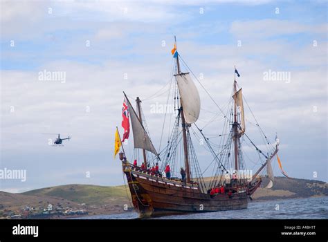 The Replica Of The 17th Century Dutch Ship The Duyfken In The Parade Of