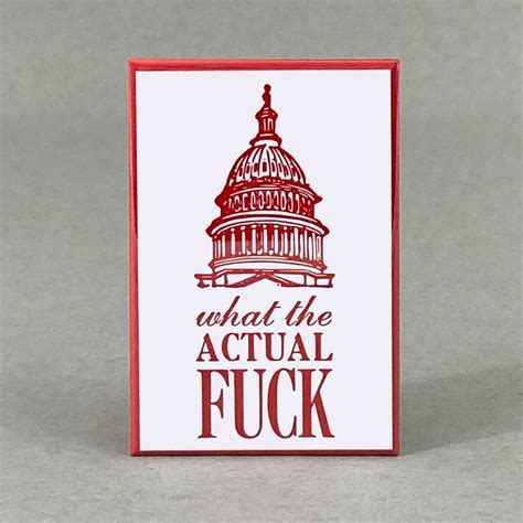 What The Actual Fuck Political Humor Handmade Letterpress Magnet Anti Republican Art