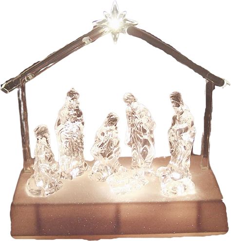 Amazon Wowser Lighted Nativity Under A Star Figurine Freestanding