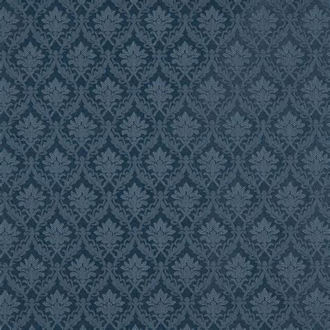 Sapphire Cameo Blue Heirloom Damask Upholstery Fabric By The Yard K2256