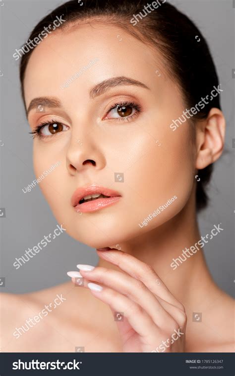 Beautiful Naked Woman Perfect Skin Touching Stock Photo Shutterstock