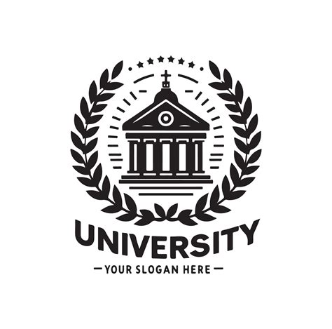 university logo illustration template  vector art  vecteezy