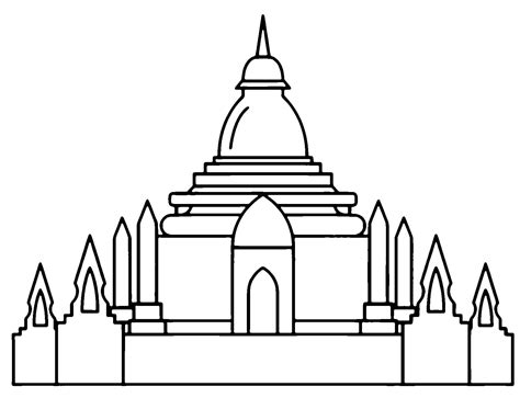 Sule Pagoda coloring page - Download, Print or Color Online for Free