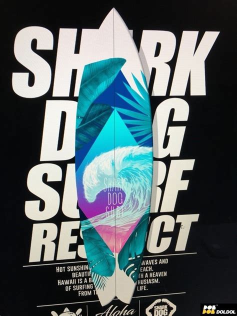 돌돌디자인 Doldoldesign Shark Dog Surf Aloha Hawaii Surfing Board