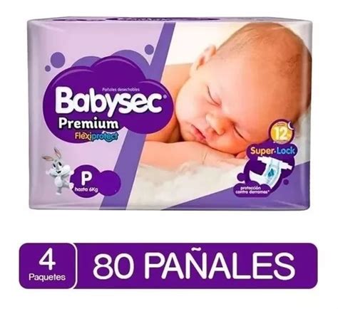 Pañales Babysec Premium Elige Talla P M G Pack 4 Paquetes Cuotas sin