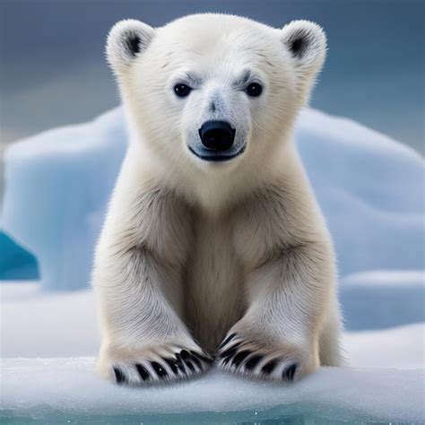 Premium AI Image | A polar bear is sitting on an iceberg with the word ...