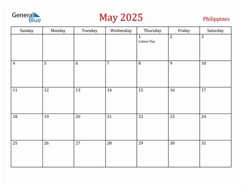 May Holiday 2025 Philippines Calendar - Wylma Karlotta