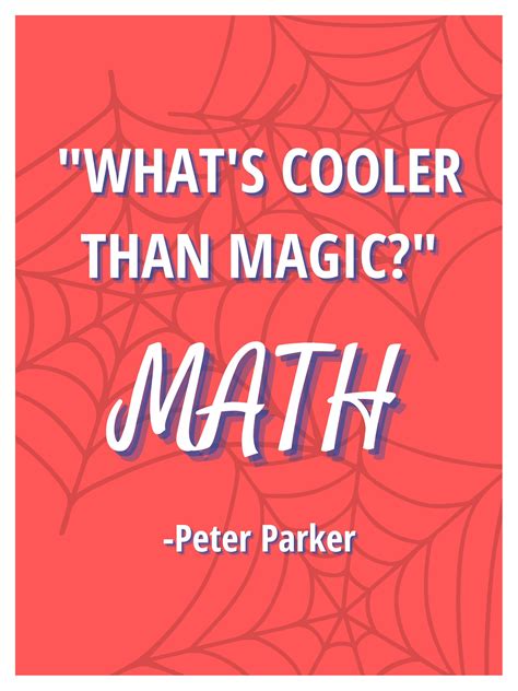What's Cooler Than Magic? Math | Poster, Classroom, Math, Spiderman