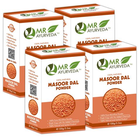 Mr Ayurveda 100 Organic Masoor Dal Powder Masoor Dal Powder For Face