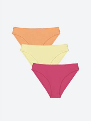 LCW DREAM Pembe Düz Bikini Külot 3 lü S4CV13Z8 VHH LCW