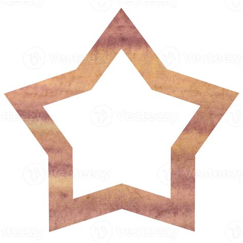Free Beautiful Watercolor Brown Star 11200794 Png With Transparent