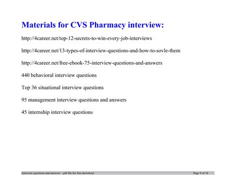 Cvs pharmacy interview questions and answers | PPT
