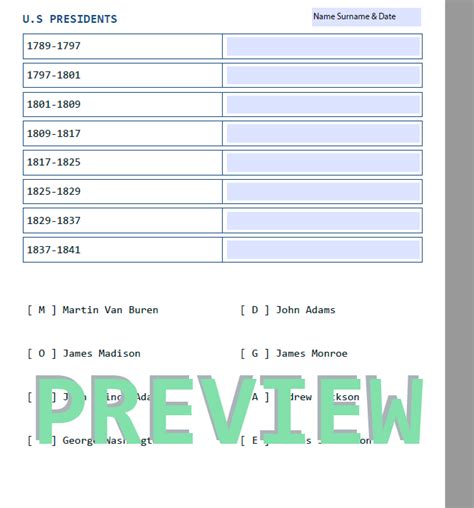 U.S PRESIDENTS TIMELINE | Made By Teachers