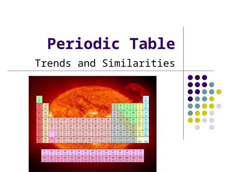 Pptx Periodic Table Trends And Similarities Trends Of The Periodic