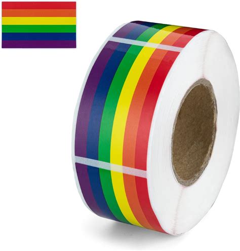 Rainbow Rectangle Flag Stickers For Gay Pride Lesbian Transgender Lgbtq Awareness