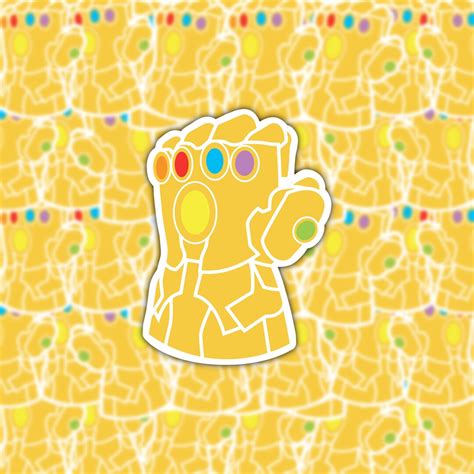 Infinity Gauntlet Sticker Marvel Avengers Vinyl Sticker Glossy
