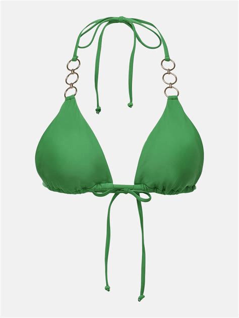 Only Rio Chain Ring Triangle Bikini Top Women S Costumes Nencini Sport