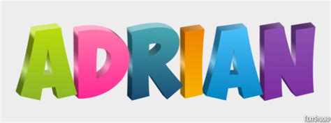 adrian text effect  logo design