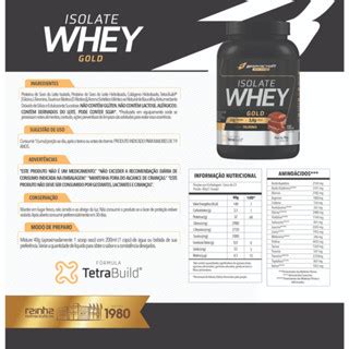 Whey Protein Isolado E Hidrolisado Isolate Gold G Bodyaction