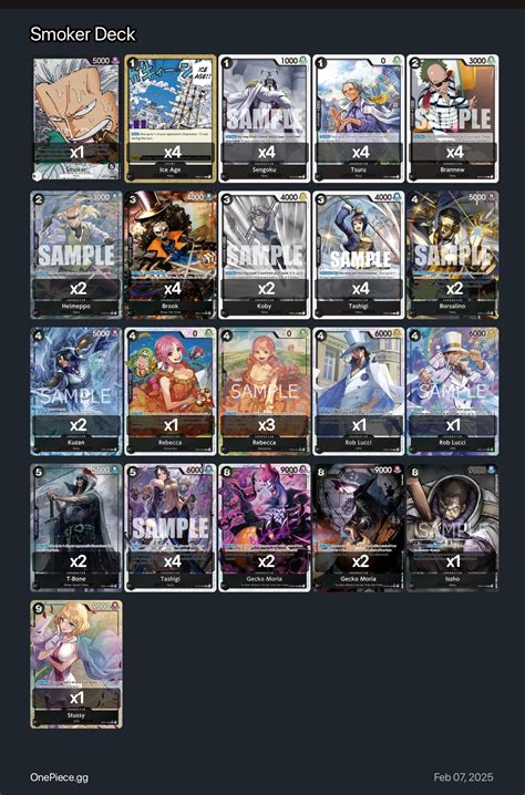 Smoker Deck One Piece Card Game Deck | One Piece Card Game