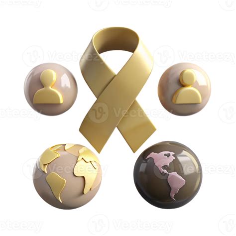 Global Awareness Ribbon Supporting a Cause 52556113 PNG