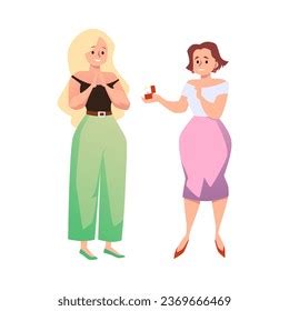 Lesbian Proposal Over Royalty Free Licensable Stock Illustrations Drawings Shutterstock