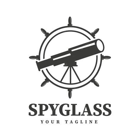 Premium Vector Vintage Logo Vector Nautical Spyglass Icon Marine Labels Badges Posters Vector