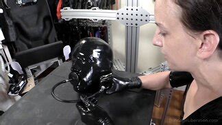 Gimp In Latex Is Being Milked By A Dirty Brunette Mistress Pornid Xxx