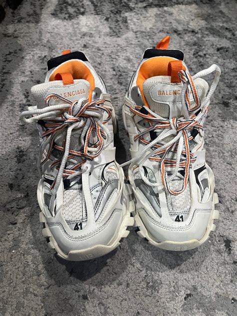 Balenciaga Orange Track Sneakers Womens Fashion Footwear Sneakers