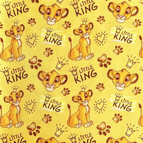 Lion King Fabric Lion Simba Mufasa Cotton Cartoon Fabric Etsy