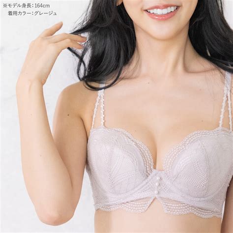 フランデランジェリー fran de lingerie モダンレースしっかり盛胸安定感 フランスタンダード002 ブラジャーショーツ